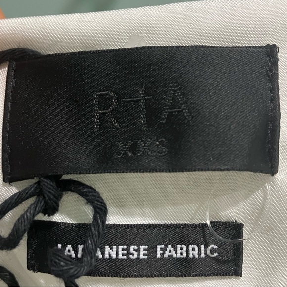 NWT RtA Jovenna V-Neck Pleated Bodysuit in White XXSmall - Picture 8 of 8